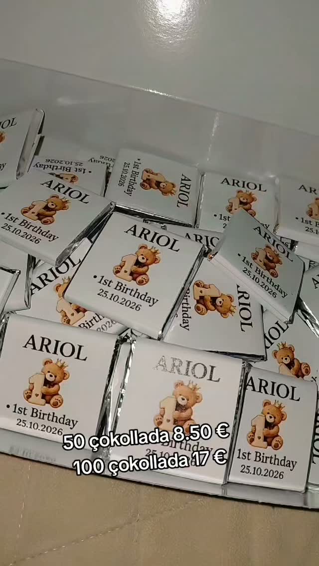 Çokollata ditëlindjeje me arush për 1 vjeç – gift.shopp.ks