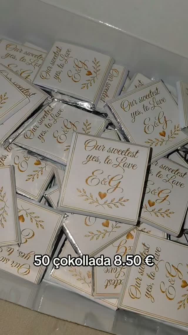Çokollata të personalizuara për dasmë – gift.shopp.ks