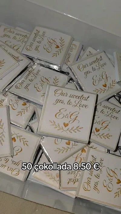 Çokollata të personalizuara për dasmë