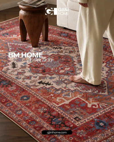 Qilim klasik BM Home i kuq me motive tradicionale