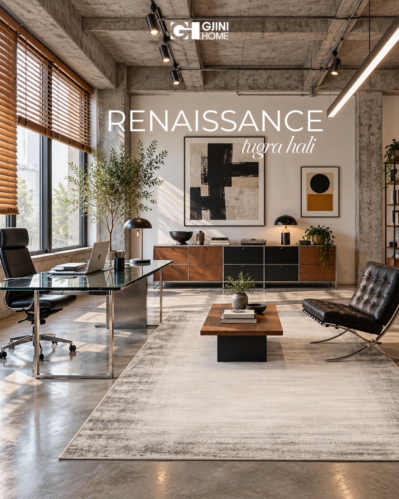 Tepih Renaissance gri i çelët për zyrë – Gjini Carpet and Home