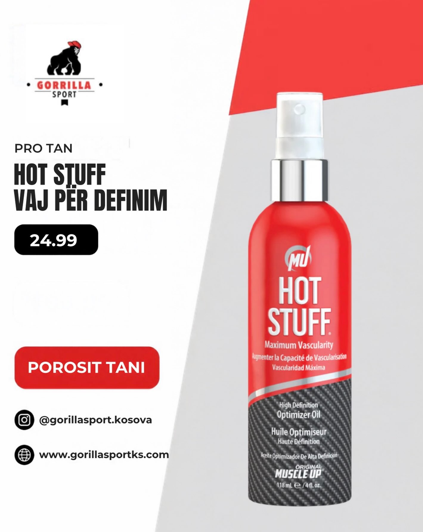 Pro Tan Hot Stuff për gara bodybuilding – Gorilla Sport Kosova