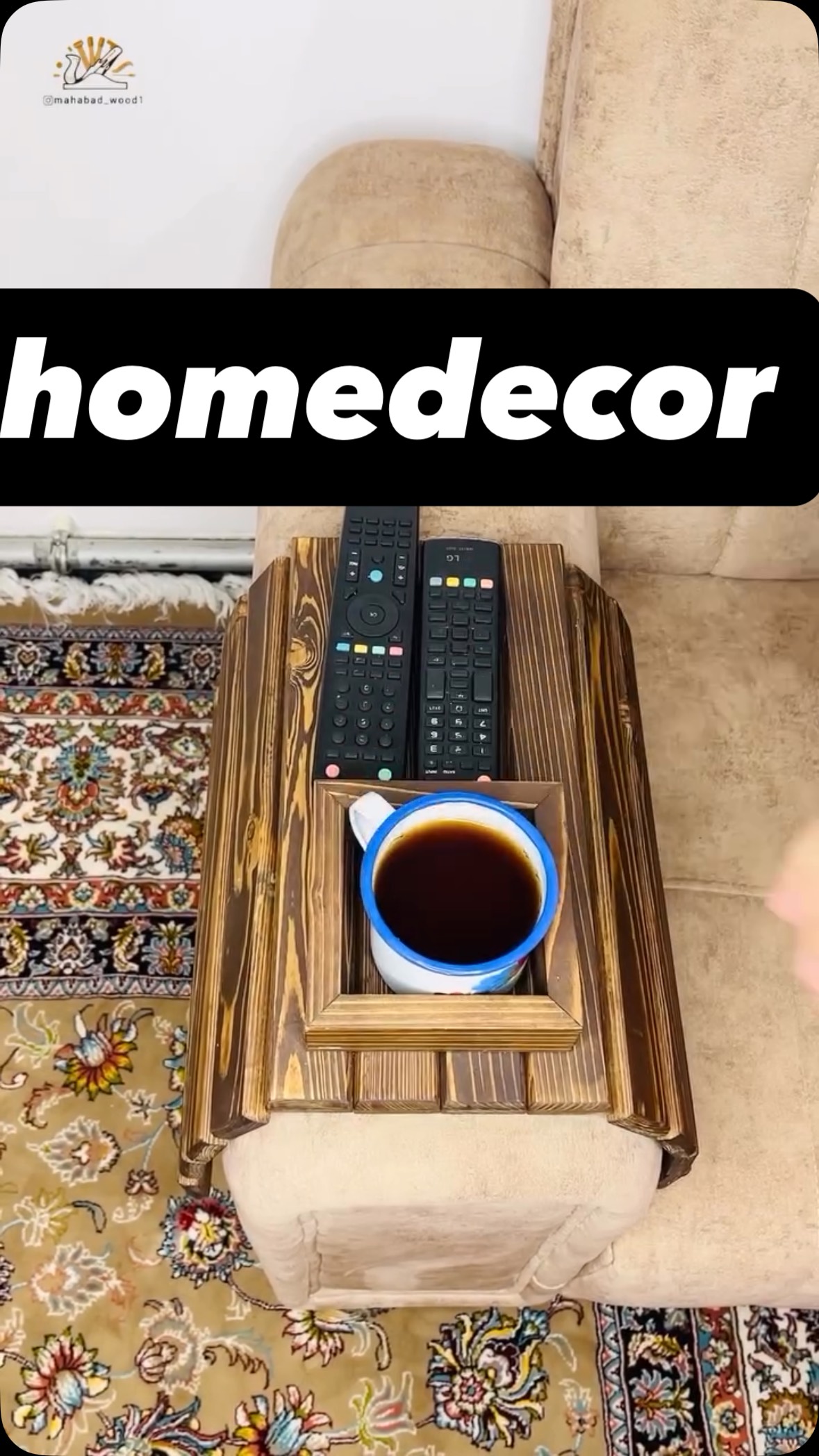 Tabaka druri për krahun e divanit – Home Decor