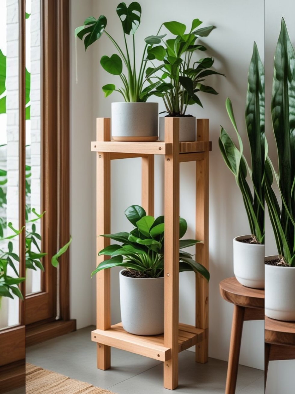 Raft druri për bimë me 2 nivele – Home Decor