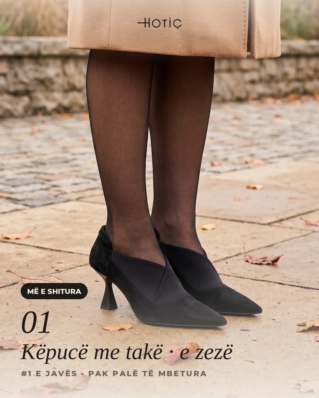 Këpucë të zeza lëkure me takë – HOTIÇ Shoes (2)