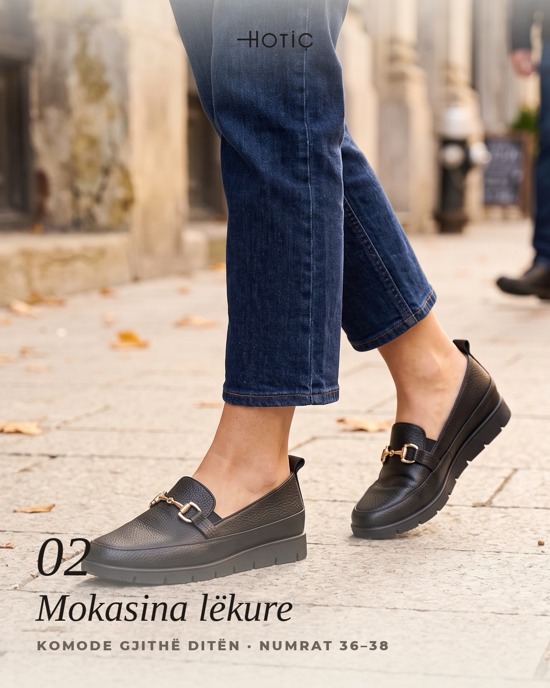 Këpucë të zeza lëkure me takë – HOTIÇ Shoes (3)