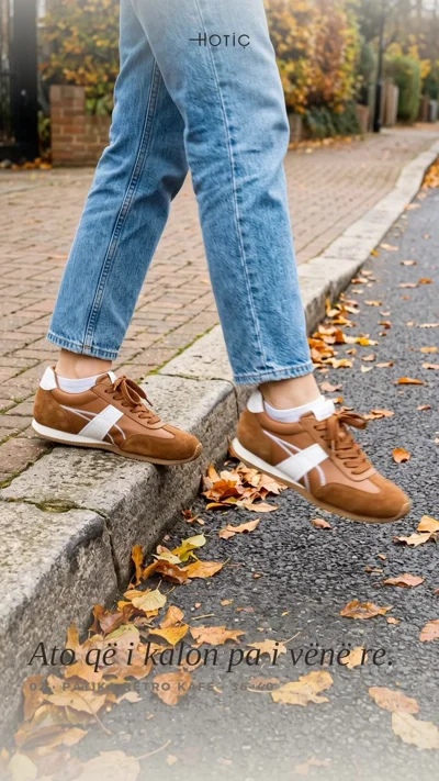 Patika retro lëkure kafe për femra