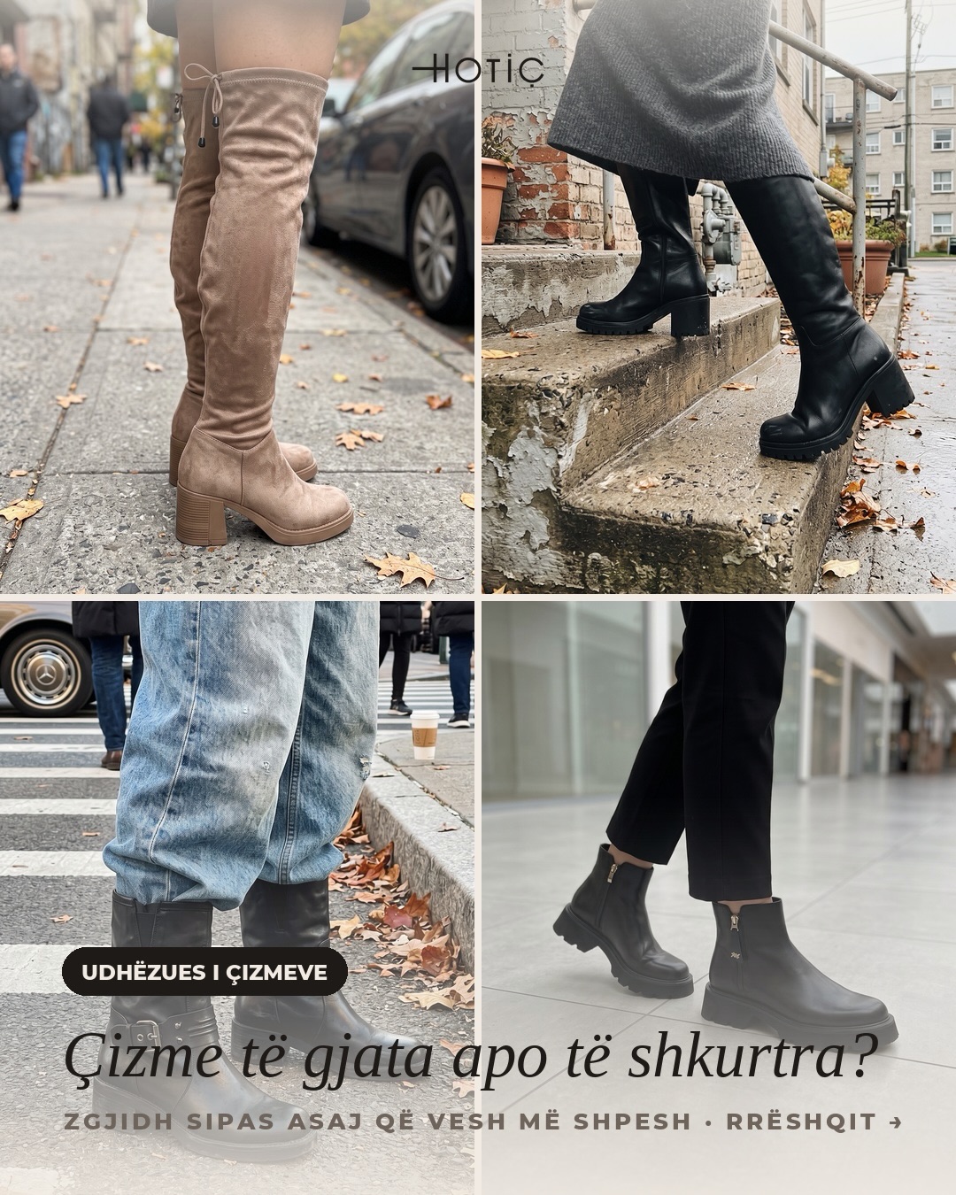 Çizme lëkure të gjata dhe të shkurtra për femra – HOTIÇ Shoes
