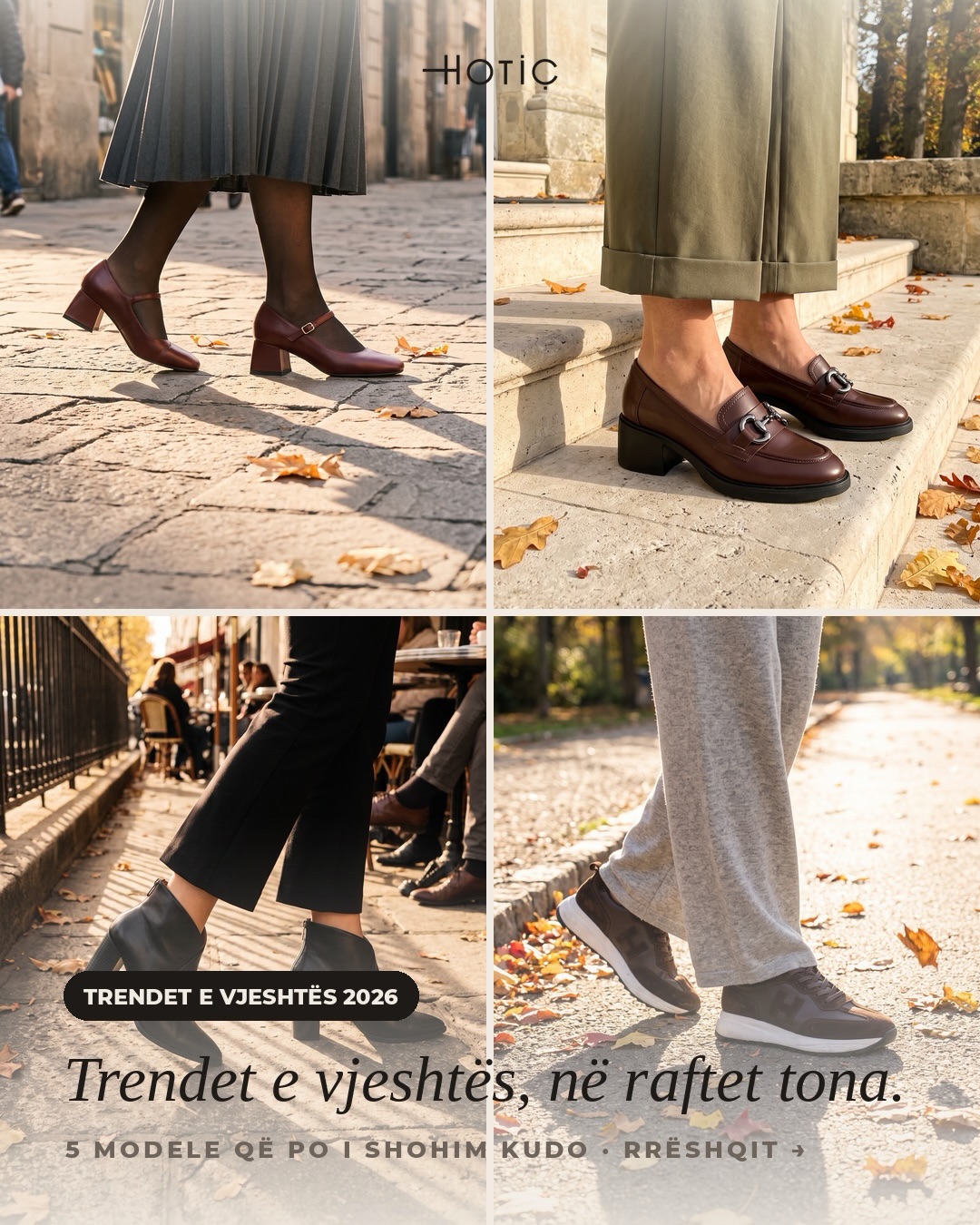 Mokasina dhe gjysmë çizme lëkure për vjeshtë – HOTIÇ Shoes