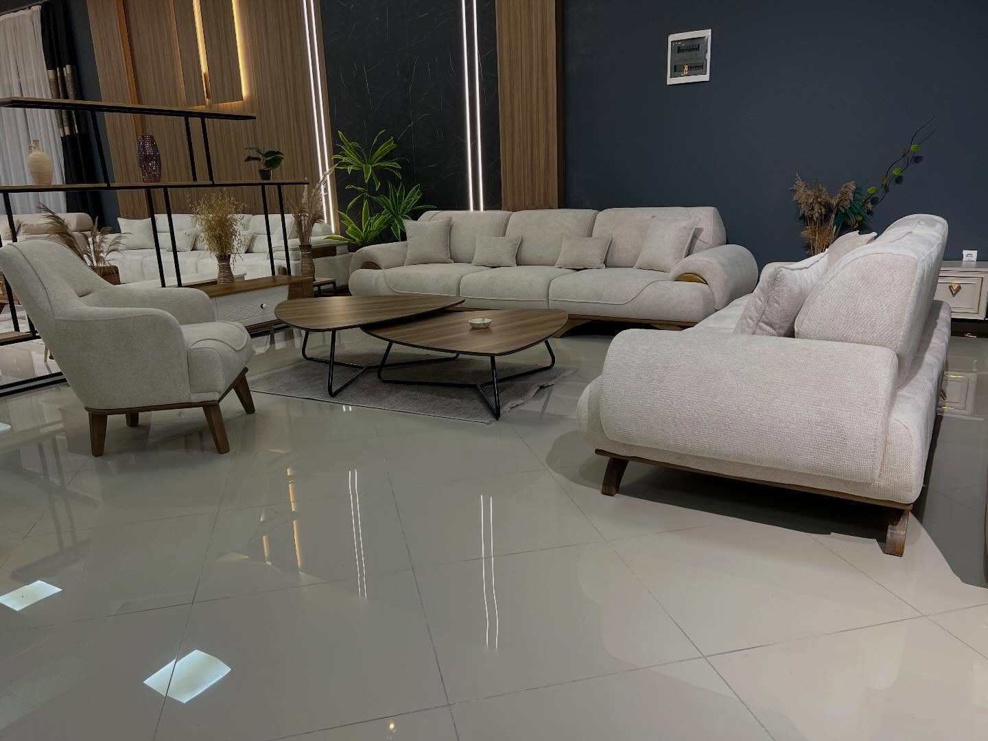 Set divanesh Relax krem me tavolinë mesi – Imperial Home