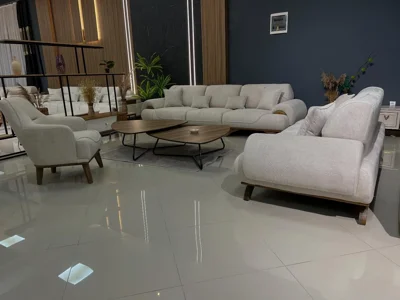 Set divanesh Relax krem me tavolinë mesi