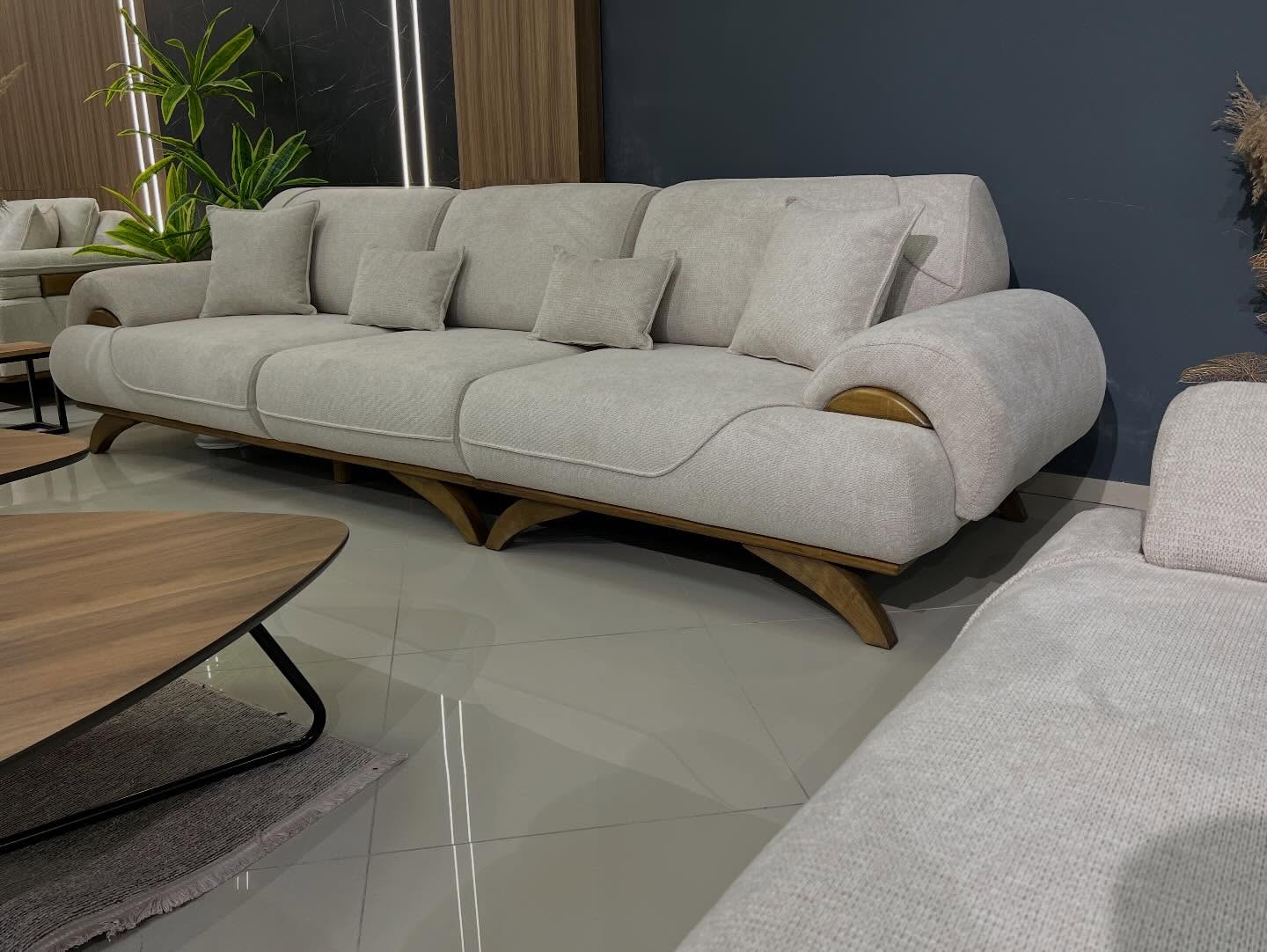 Set divanesh Relax krem me tavolinë mesi – Imperial Home (2)