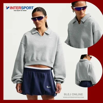 Duks Nike për femra me jakë polo i shkurtër