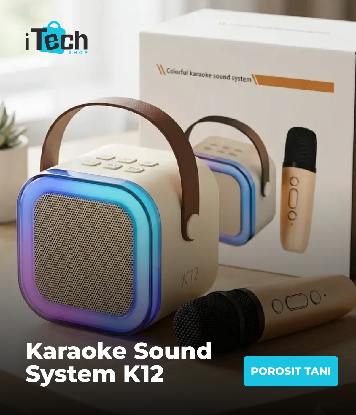 Sistem zëri karaoke K12 me mikrofonë pa tel – iTech Accessories