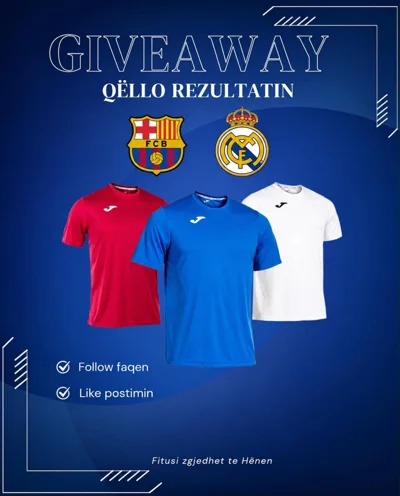 Lojë shpërblyese me maica futbolli Joma