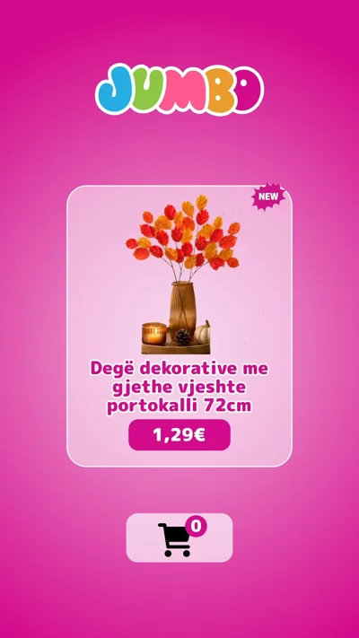 Degë dekorative me gjethe vjeshte portokalli