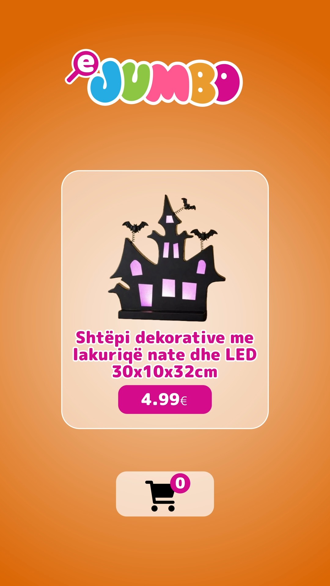 Shtëpi dekorative Halloween me lakuriqë dhe LED – JUMBO Kosova