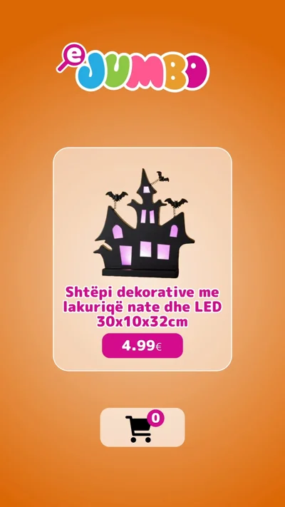Shtëpi dekorative Halloween me lakuriqë dhe LED