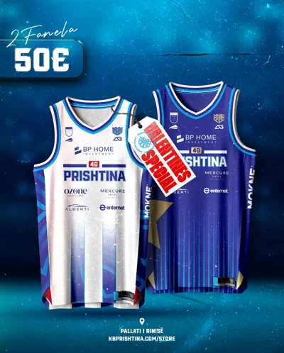 Dy fanella basketbolli KB Prishtina për Shën Valentin