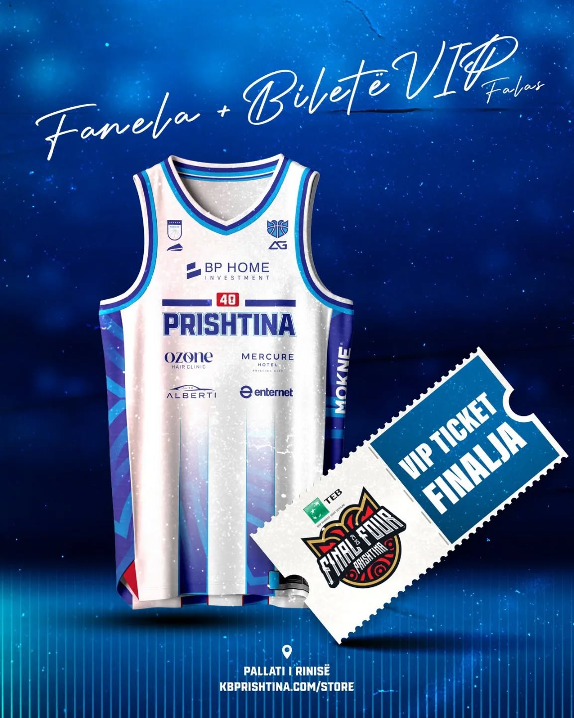 Fanellë zyrtare KB Prishtina me biletë VIP – Prishtina Shop