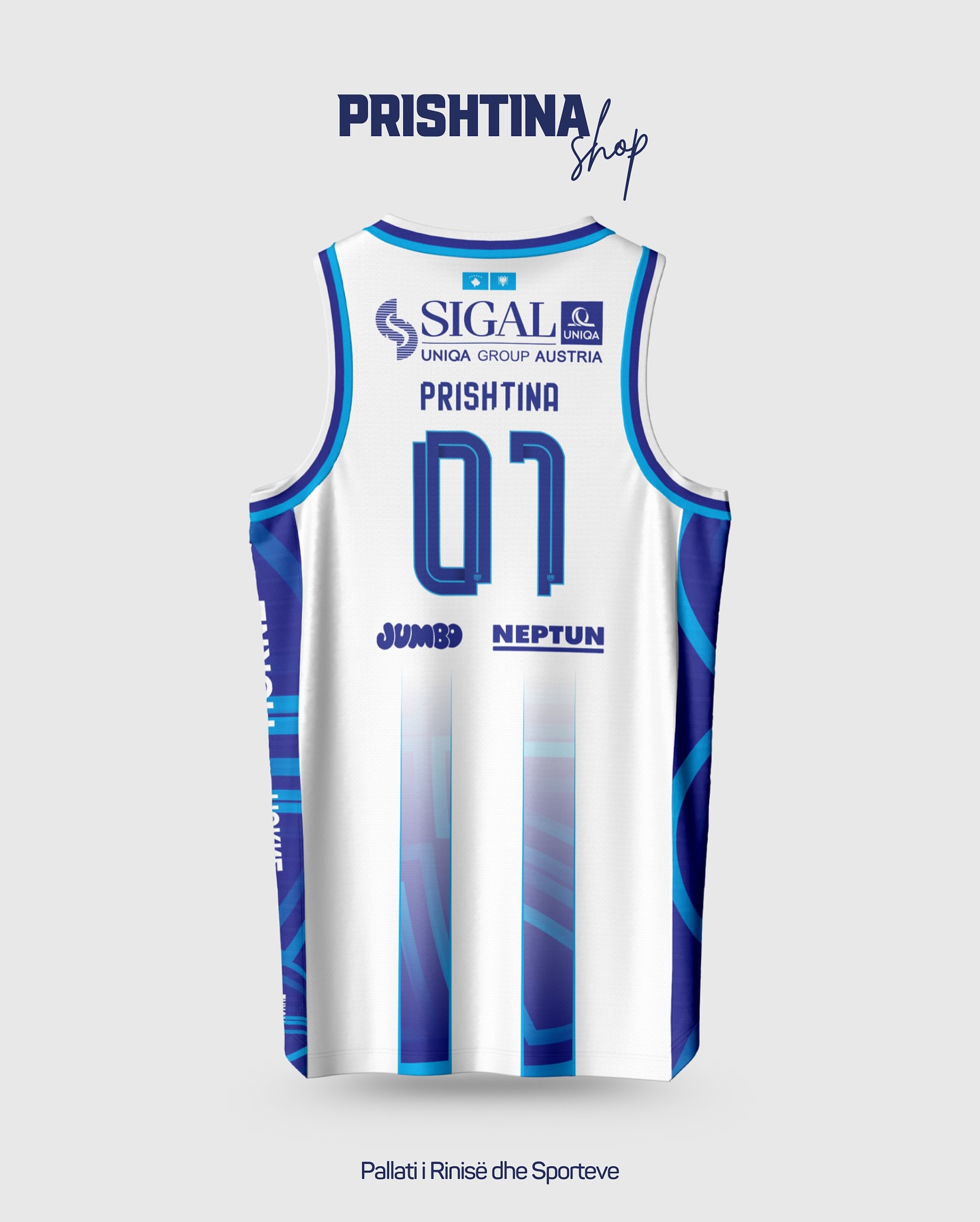 Fanellë basketbolli KB Prishtina e bardhë dhe blu – Prishtina Shop (2)
