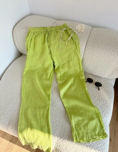 Pantallona liri jeshile të çelura, masa M/L