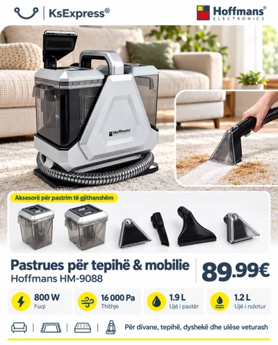Pastrues tepihësh dhe mobiliesh Hoffmans HM-9088 800W