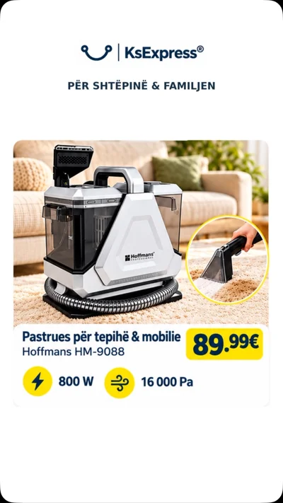 Pastrues tepihësh dhe mobiliesh Hoffmans HM-9088