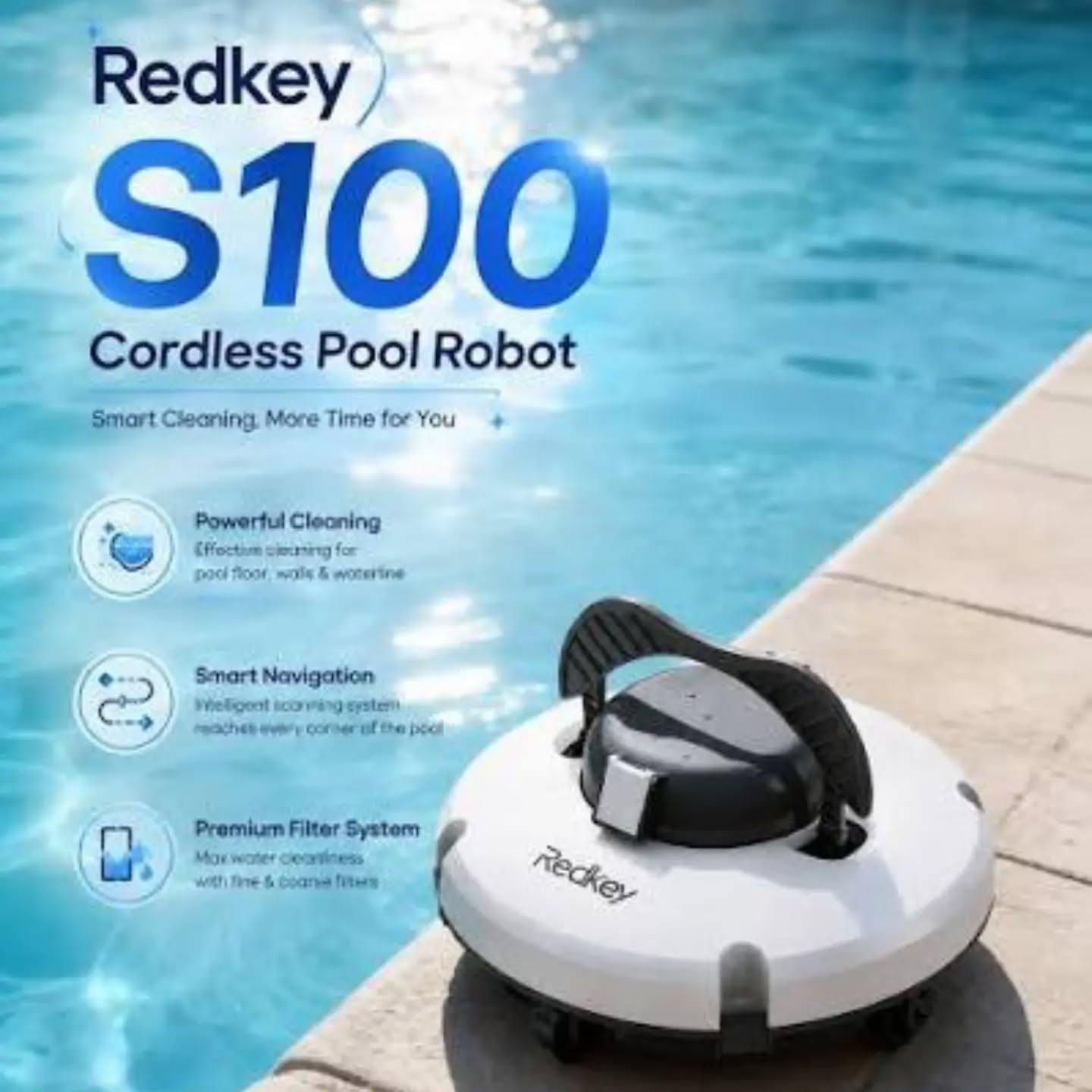 Robot pastrues pishine Redkey S100 pa kabllo – kosova_shop_online📦🛒