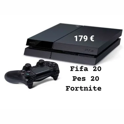 Konsolë PS4 me kontroller dhe lojëra FIFA 20