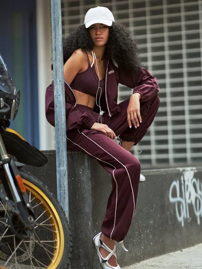 Komplet sportiv bordo për femra Koton Sport