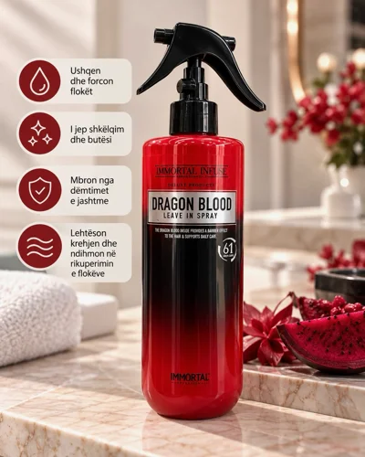 Sprej flokësh Dragon Blood dhe Milk Bomb
