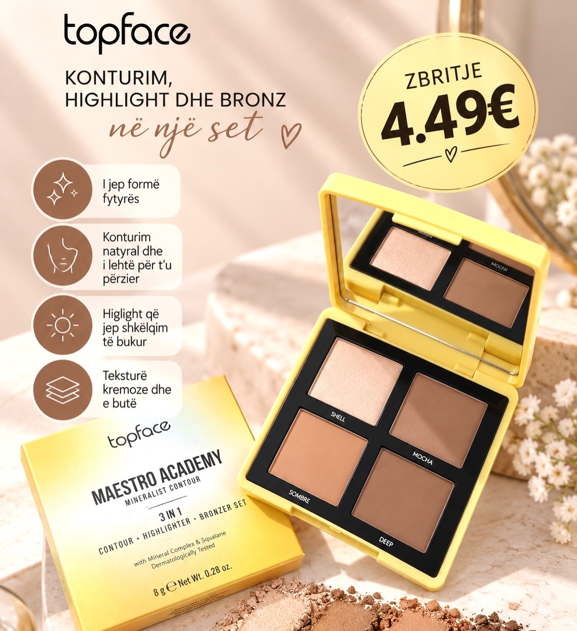 Paleta Topface Maestro Academy për skuqje dhe kontur – kozmetikaaxe2 (2)