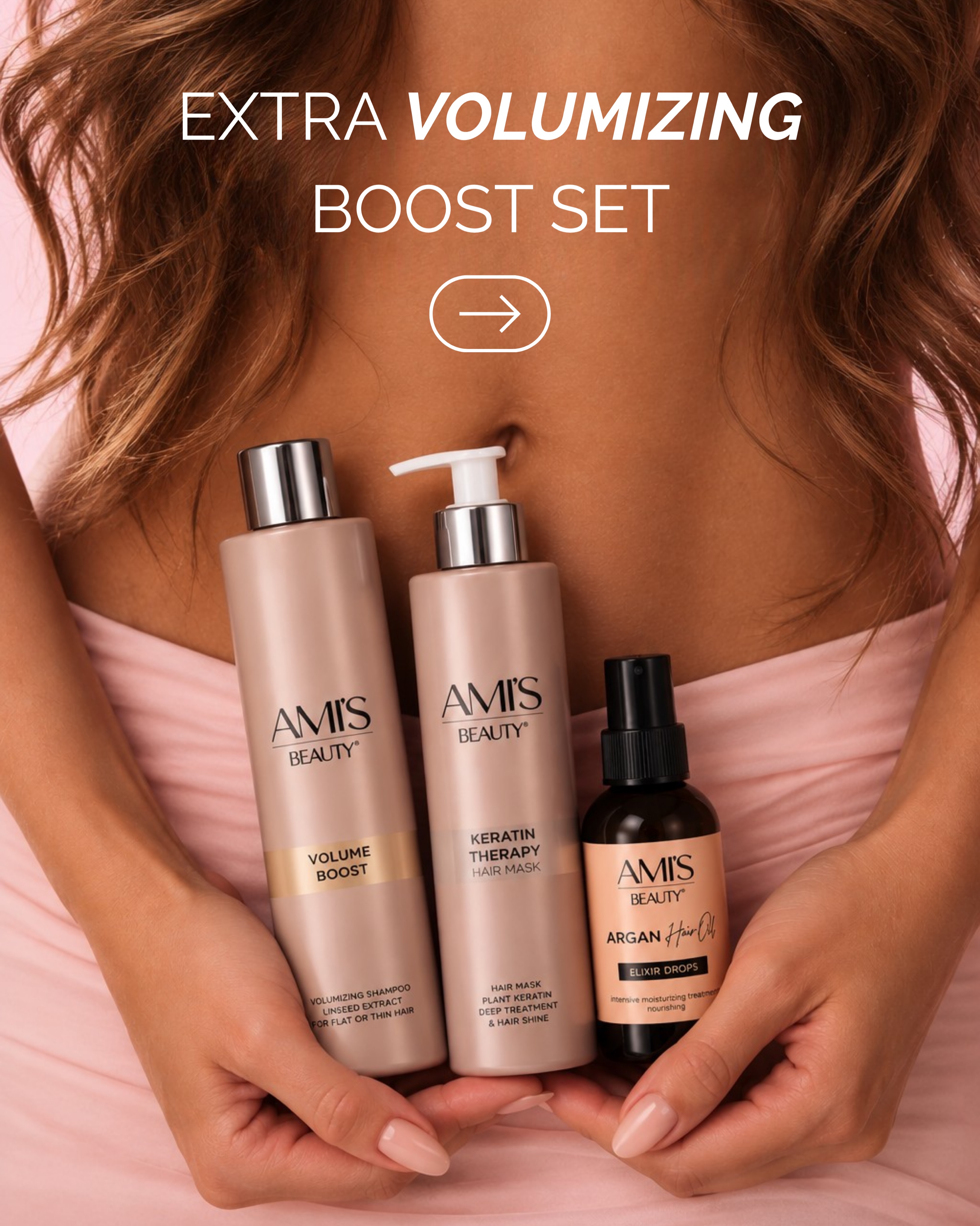Set AMIS Extra Volumizing Boost me vaj argani – Ami's Beauty Kosovo