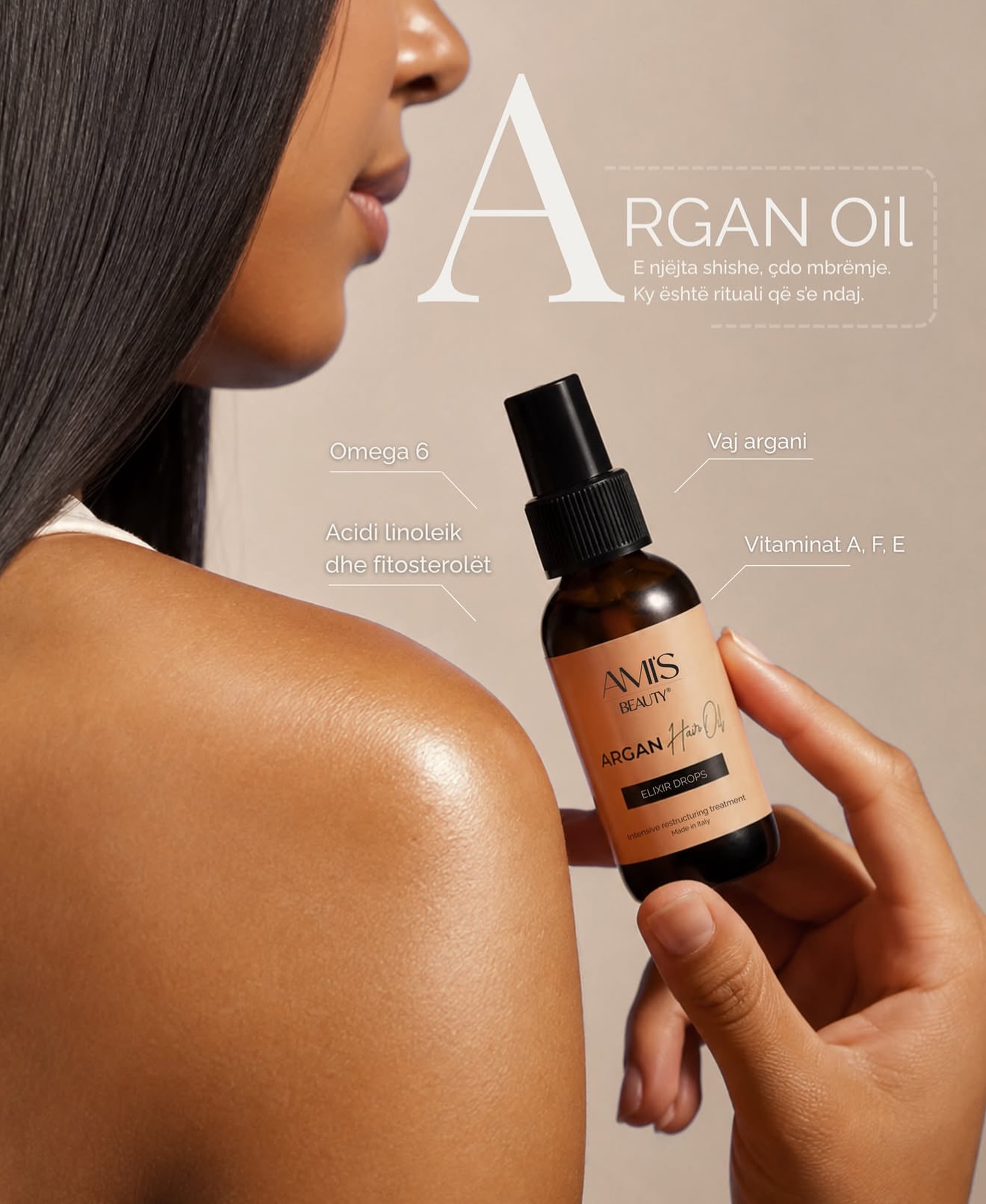 Vaj argani AMIS Beauty për flokë – Ami's Beauty Kosovo