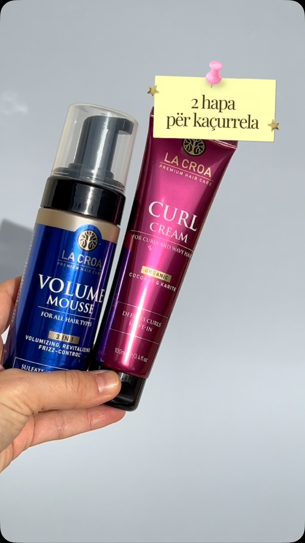 Shkumë volumi dhe krem kaçurrelash La Croa – La Croa - Hair & Skin Care