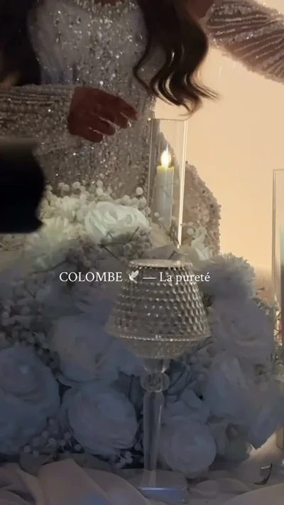 Fustan nusërie Colombe me shkëlqim