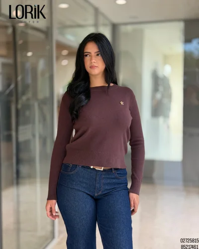 Bluzë thurje kafe për femra