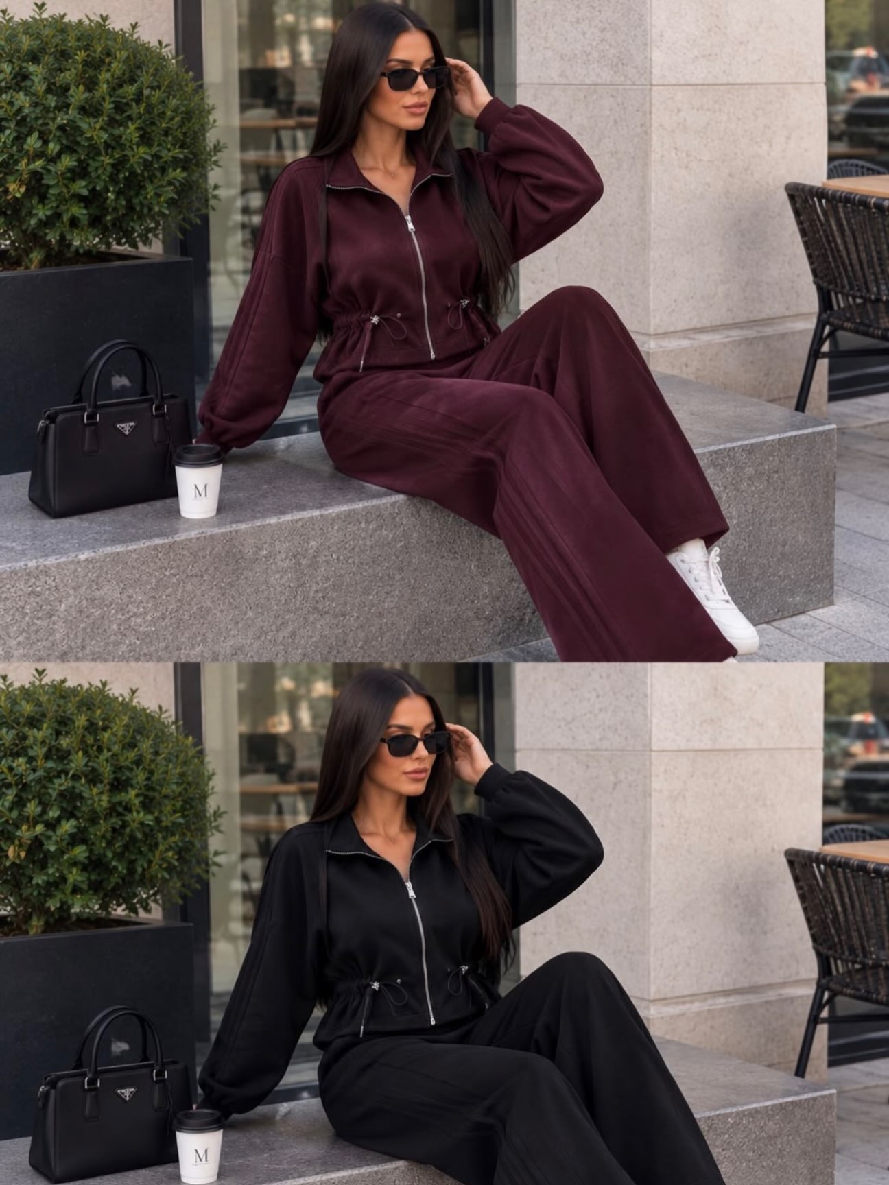 Set xhaketë me zinxhir dhe pantallona të gjera – Luma Fashion