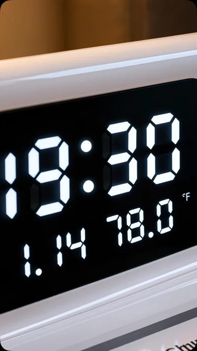 Karikues wireless 10W me orë digjitale dhe alarm