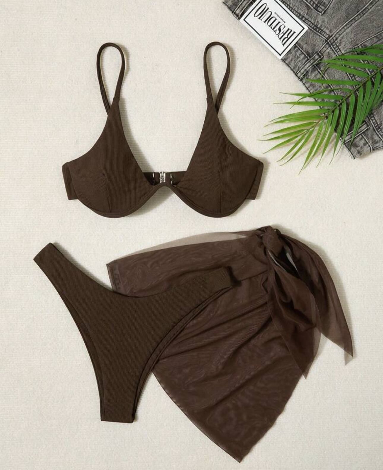 Bikini kafe me pareo plazhi – M’store -online