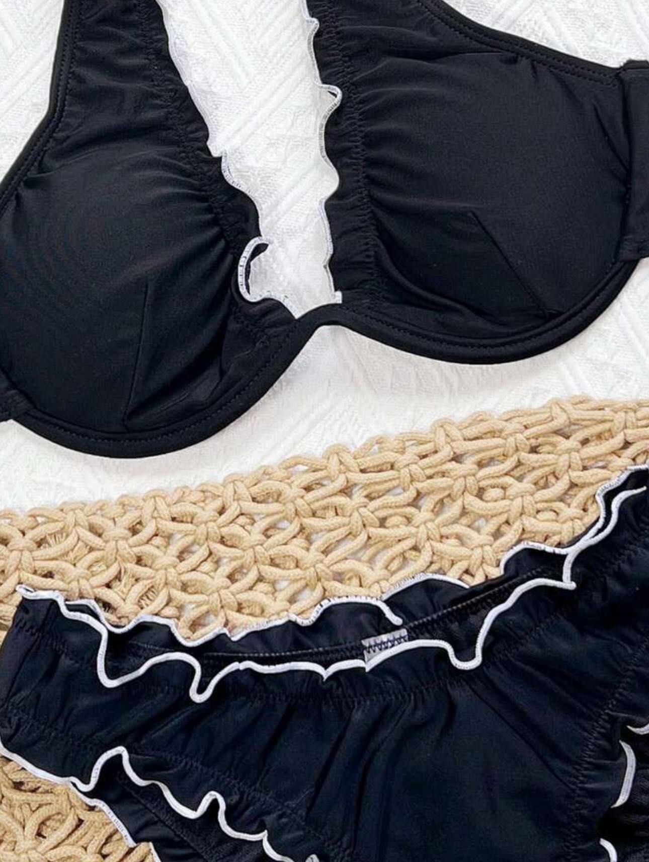 Bikini e zezë me buzë të bardha – M’store -online (3)