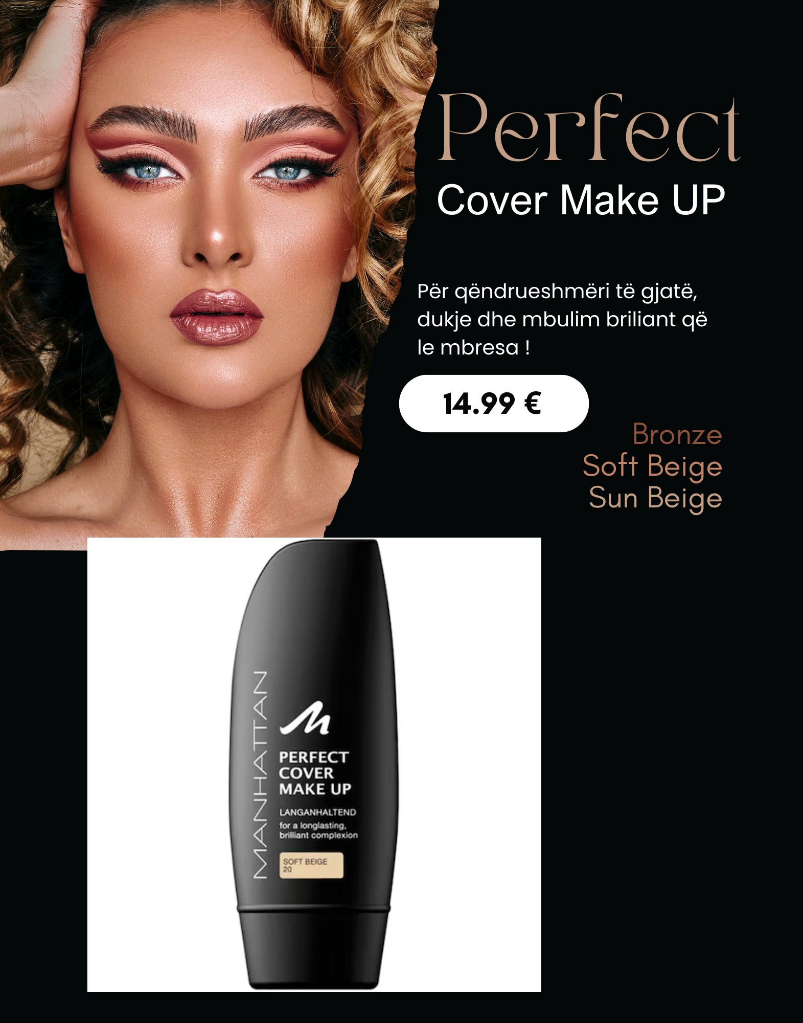 Fondatinë Manhattan Perfect Cover Make Up – Manhattan Cosmetics Kosovo