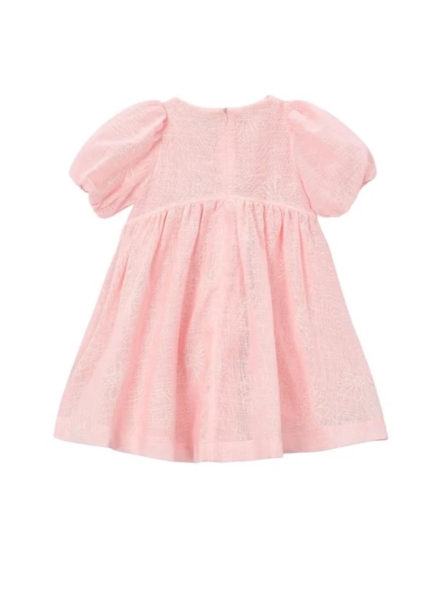 Fustan rozë me mëngë fryrë për vajza 2-10 vjeç – Mayoral Kids Fashion (2)
