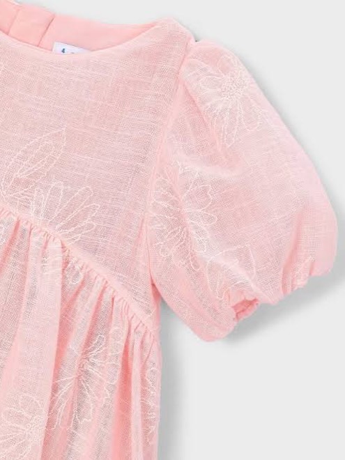 Fustan rozë me mëngë fryrë për vajza 2-10 vjeç – Mayoral Kids Fashion (3)