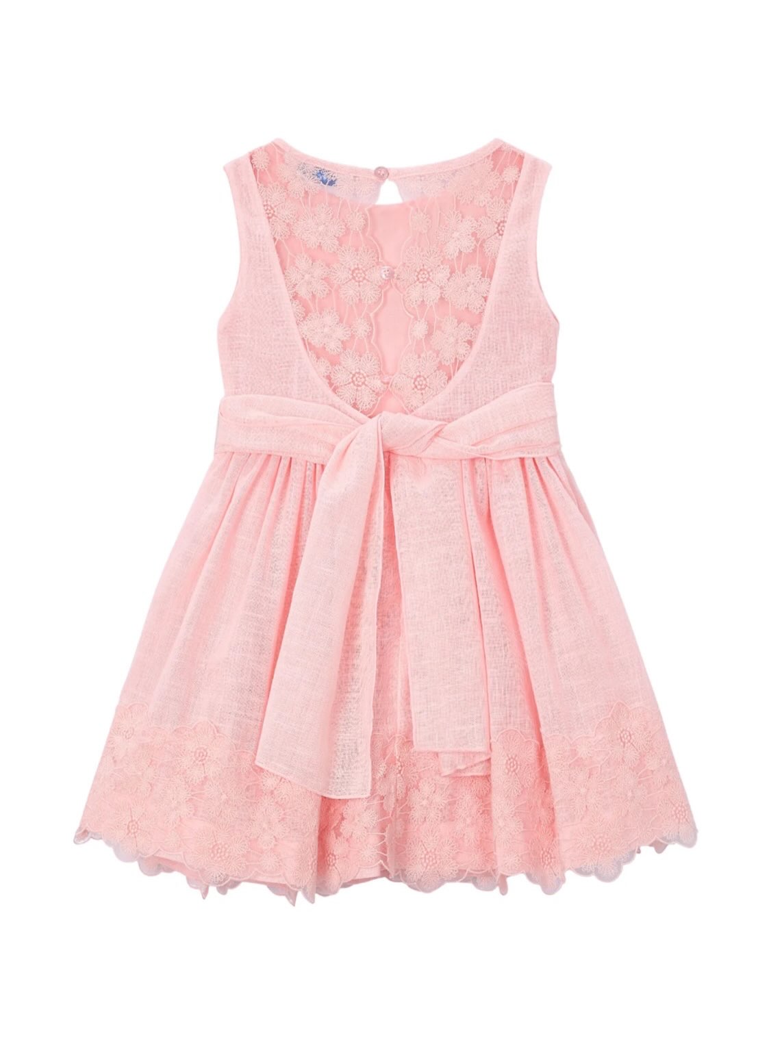 Fustan rozë me lule në bel 2-10 vjeç – Mayoral Kids Fashion (2)