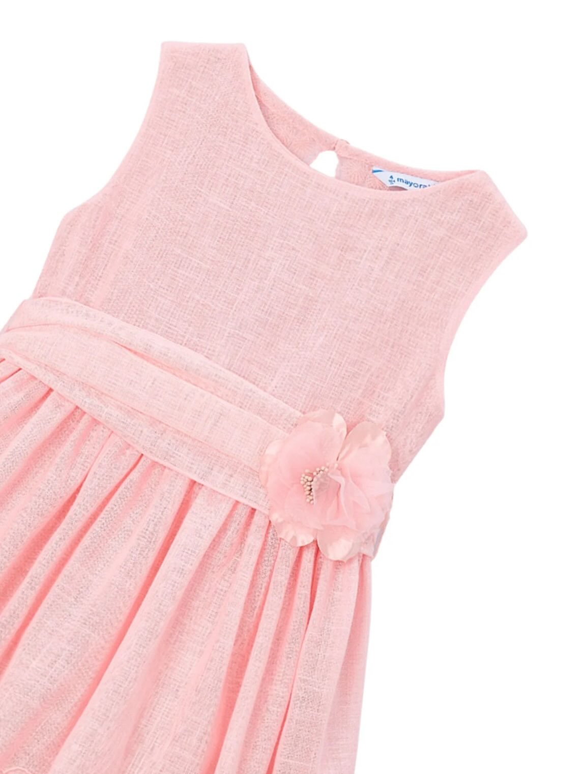 Fustan rozë me lule në bel 2-10 vjeç – Mayoral Kids Fashion (3)