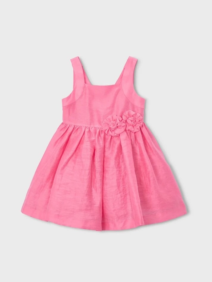 Fustan rozë me lule për vajza 2-10 vjeç – Mayoral Kids Fashion