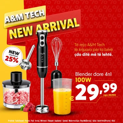 Blender dore A&M Tech 4 në 1 100W