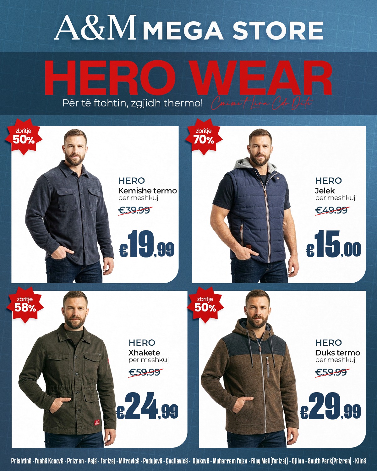 Veshje termo për meshkuj Hero Wear – A&M MEGA STORE